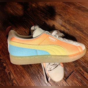 Puma | NWT Men's Suede Lace-Up Classics Hill Camp Neon Citrus Bamboo Sneakers 9